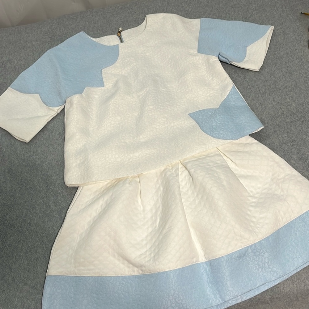 Kawaii Coquette Mini Skirt Set Small Pleated Preppy Korean - Picture 12 of 12